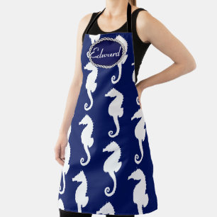 Seamless Seahorse Pattern Apron