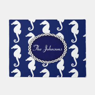 Seamless Seahorse Pattern Doormat
