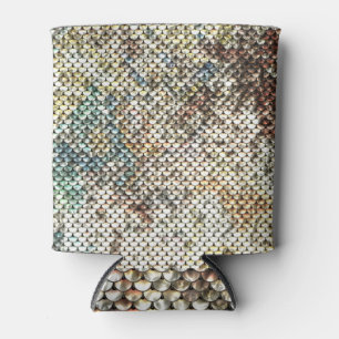 Seamless sequins texture: sparkling background. can cooler