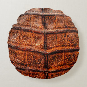 Seamless snake skin texture. Fashion tropical rept Round Cushion