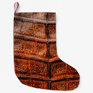 Seamless snake skin texture. Fashion tropical rept Small Christmas Stocking