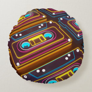 Seamless snake skin texture. Tropical reptiles. Ge Round Cushion
