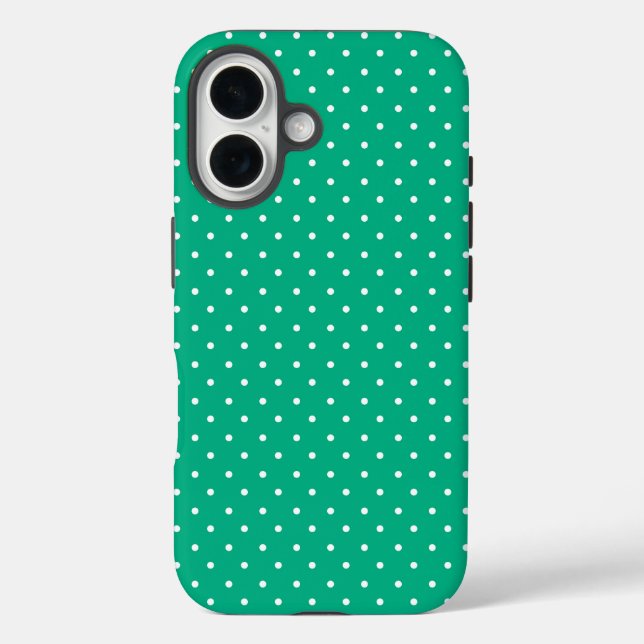 Seamless solid teal polka dot pattern Case-Mate iPhone case (Back)