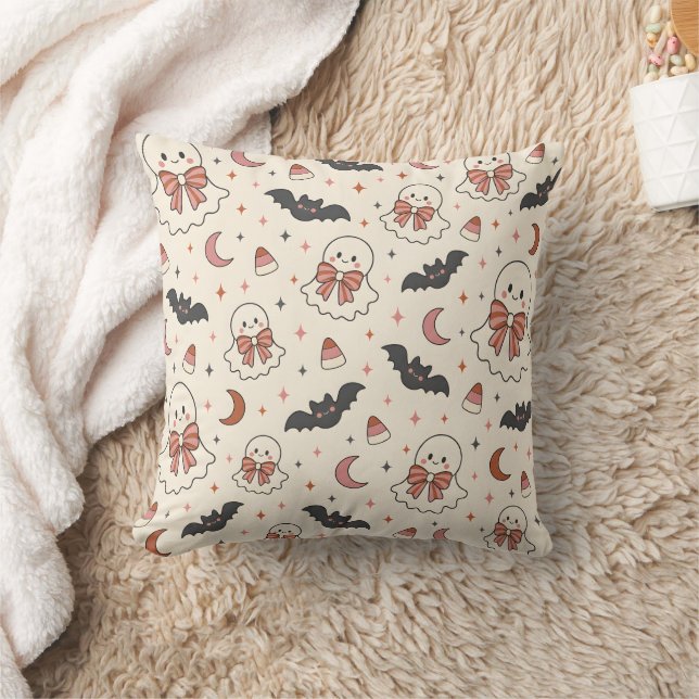 Seamless Spooky Cute Fall Design Cushion (Blanket)