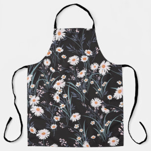 Seamless spring floral pattern with daisies apron