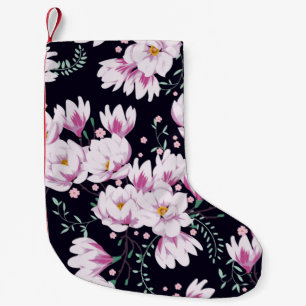 Seamless spring pattern with magnolias. small christmas stocking