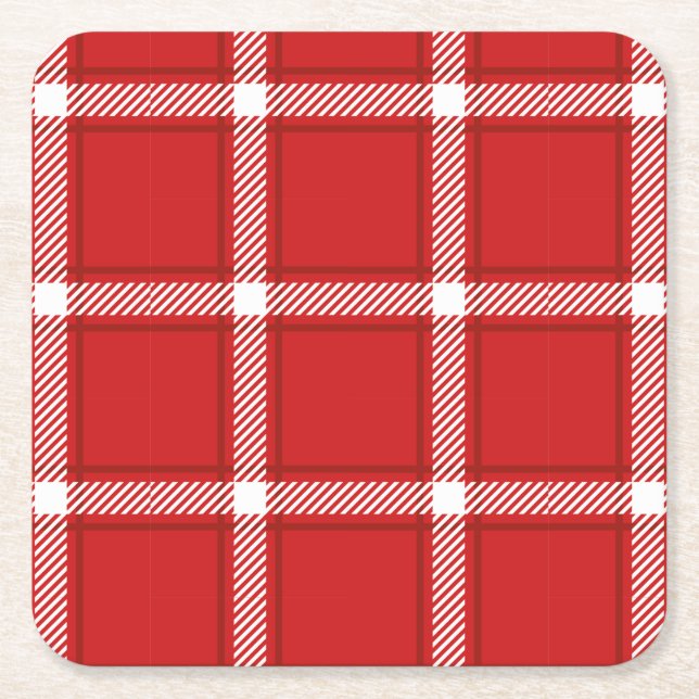 Seamless square abstract pattern design paper coaster (Front)