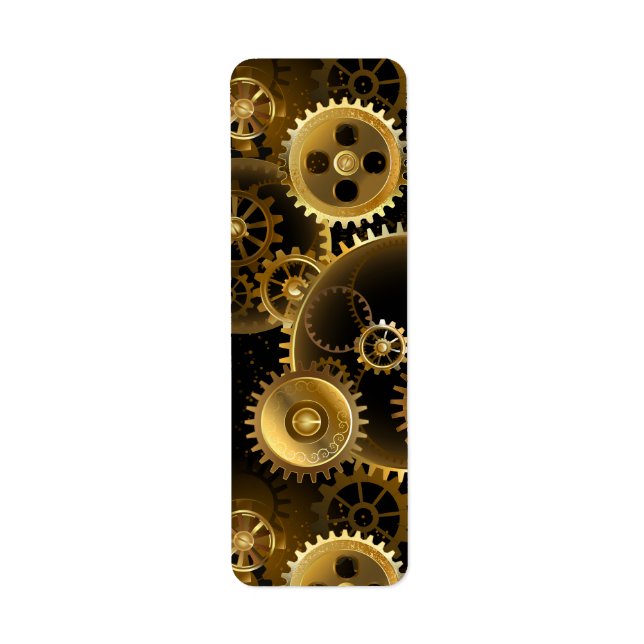 Seamless Steampunk Brass Gears (Front)