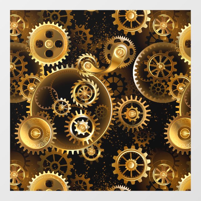 Seamless Steampunk Brass Gears (Sheet)