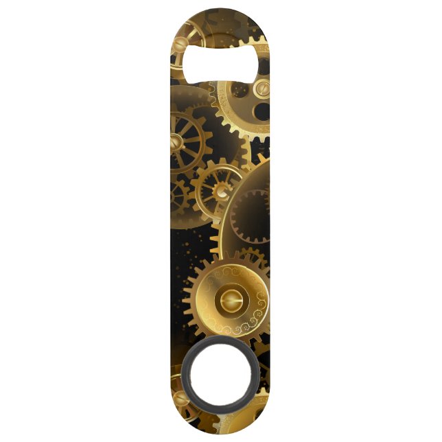 Seamless Steampunk Brass Gears (Front)