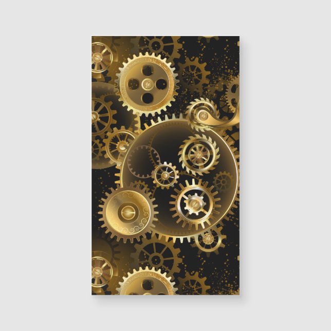 Seamless Steampunk Brass Gears (Front)