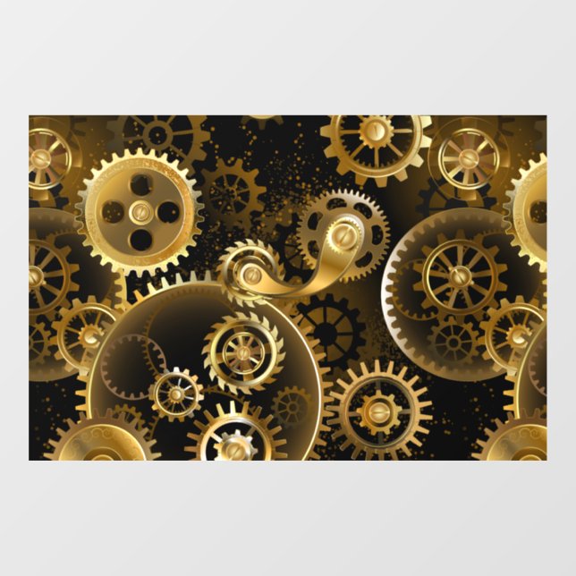 Seamless Steampunk Brass Gears (Sheet)