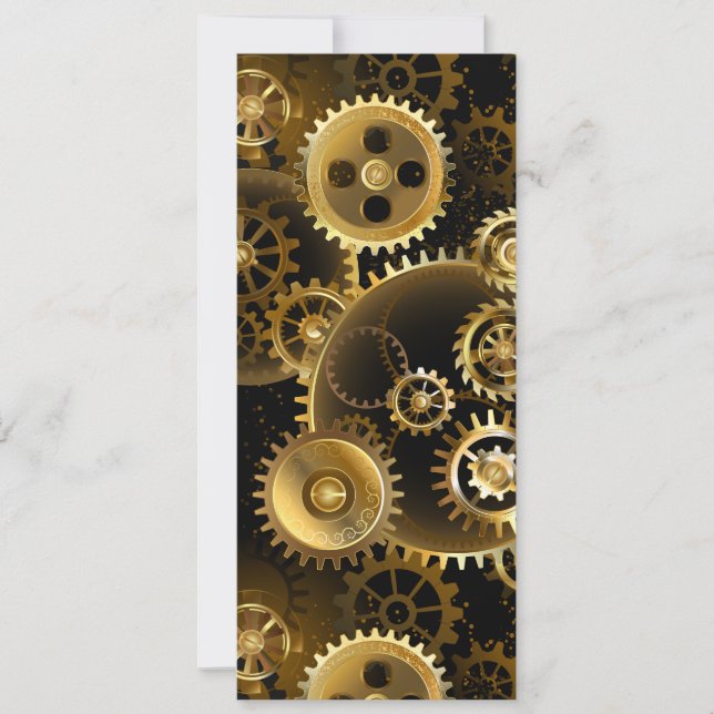 Seamless Steampunk Brass Gears Announcement (Front)
