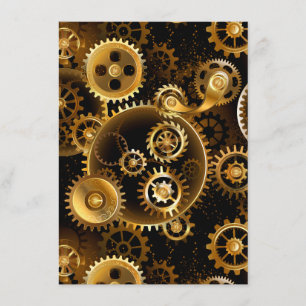 Seamless Steampunk Brass Gears Menu