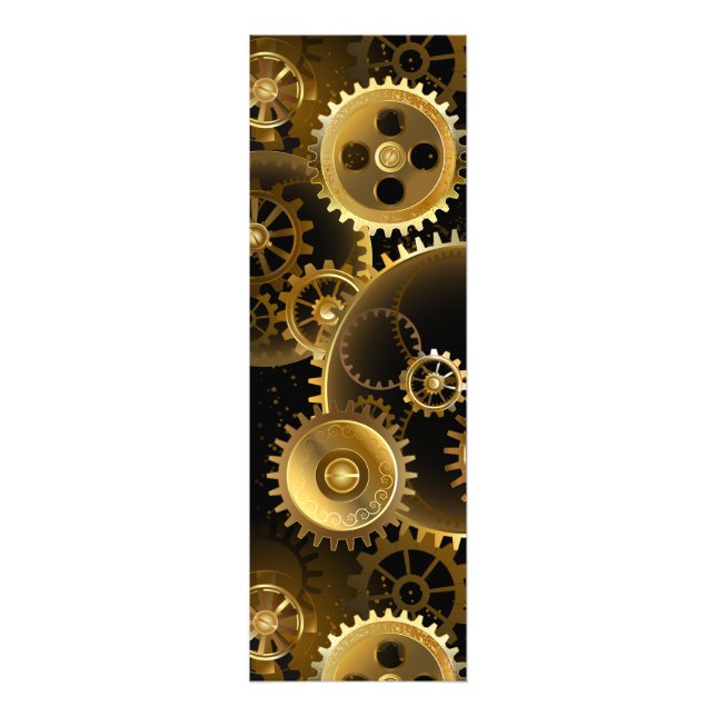 Seamless Steampunk Brass Gears Photo Print (Front)