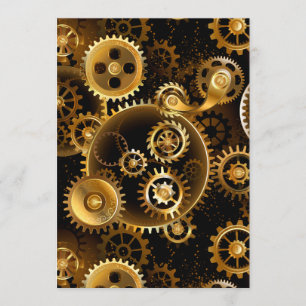 Seamless Steampunk Brass Gears Programme