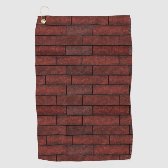 Seamless stone bricks loft brown orange colours pr golf towel (Front)