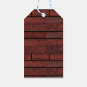 Seamless stone bricks wall brown orange colours lo gift tags