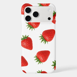 Seamless Strawberry Pattern Cute Red Fruit