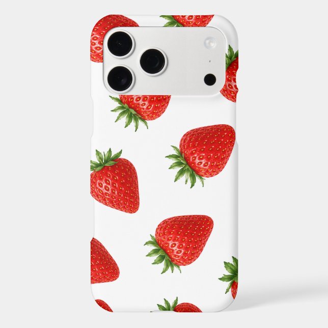 Seamless Strawberry Pattern Cute Red Fruit  (Back)