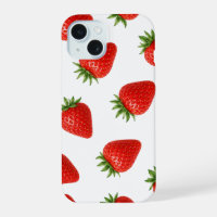 Seamless Strawberry Pattern Cute Red Fruit