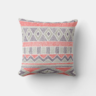 Seamless striped ethnic pattern. Tribal and aztec  Cushion