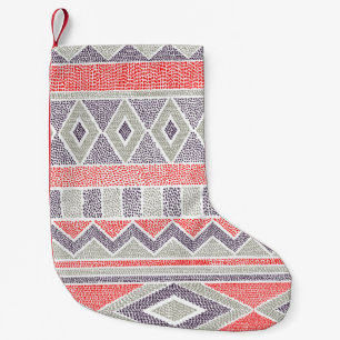 Seamless striped ethnic pattern. Tribal and aztec  Small Christmas Stocking