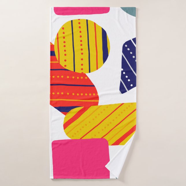 Seamless stylish abstract hand drawn pattern. Vint Bath Towel (Bath Towel)
