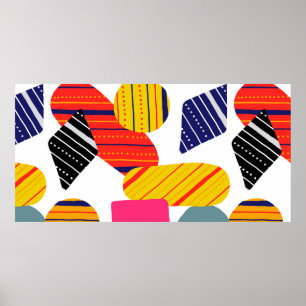 Seamless stylish abstract hand drawn pattern. Vint Poster
