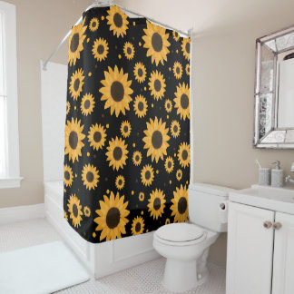 Seamless Sunflowers Shower Curtain