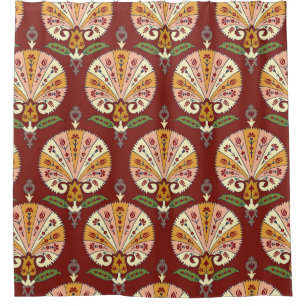 Seamless Suzani colorful pattern. Multi co vintage Shower Curtain