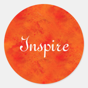 Seamless Texture Background Abstract Orange And Classic Round Sticker