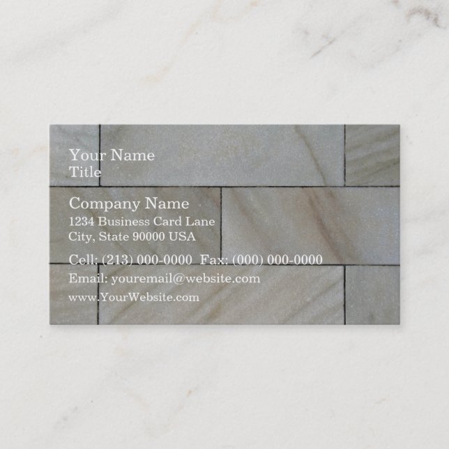 Seamless Texture Of Stone Wall Tile Business Card (Front)