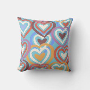 Seamless texture with funny hearts  cushion