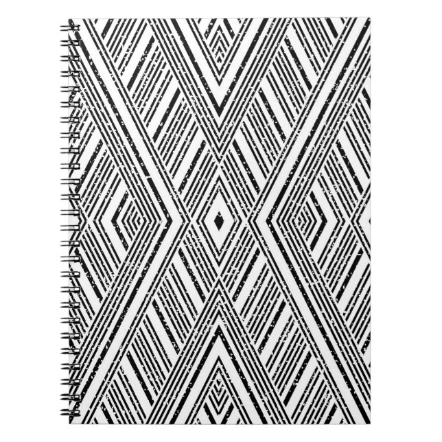 Seamless texture with oblique white streaks. Seaml Notebook (Front)