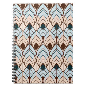Seamless textured ornament in art Deco style.  Notebook