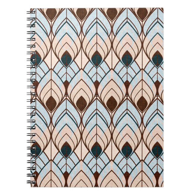 Seamless textured ornament in art Deco style.  Notebook (Front)