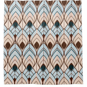 Seamless textured ornament in art Deco style. Shower Curtain