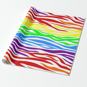 Seamless Tiger Rainbow animal print Wrapping Paper