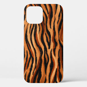 seamless tiger skin pattern. hand drawn iPhone 12 case