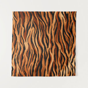 seamless tiger skin pattern. hand drawn tapestry