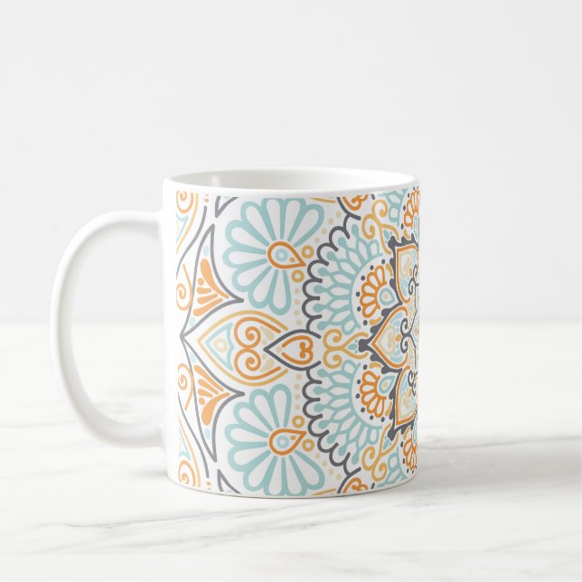 Seamless tile pattern: decorative, versatile desig coffee mug (Left)