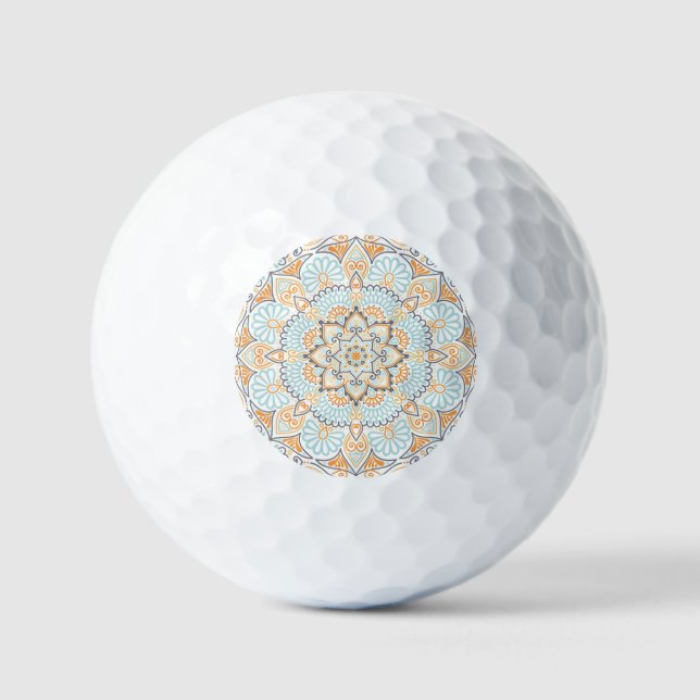 Seamless tile pattern: decorative, versatile desig golf balls (Front)