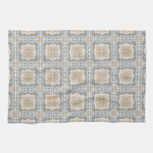 Seamless tile pattern tea towel (Horizontal)