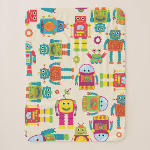 Seamless Tileable Background Pattern with Cute Rob Sherpa Blanket