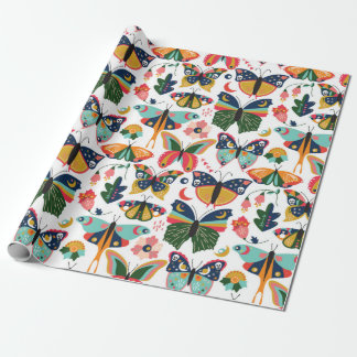 Seamless, Tileable Wallpaper Pattern with Boho Sty Wrapping Paper