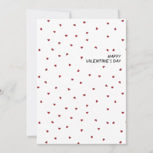 Seamless Tiny Hearts Happy Valentine's Day Holiday Card