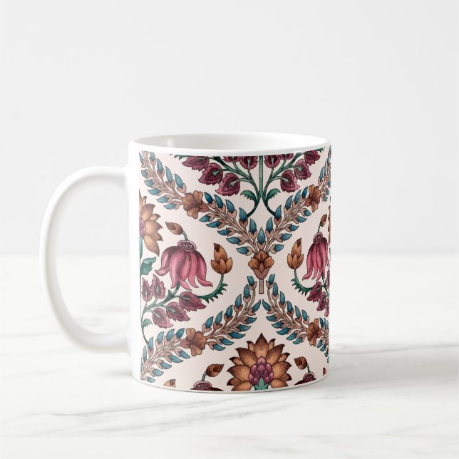 Seamless Traditional Mughalart,pattern,floral,flow Coffee Mug (Left)