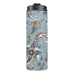 Seamless trendy background with paisley in Indian Thermal Tumbler