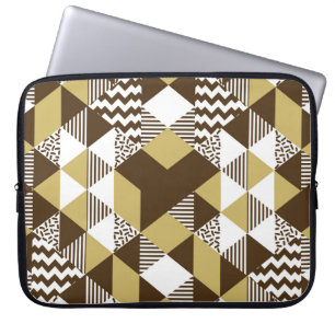 Seamless triangle: geometric gold fashion. laptop sleeve